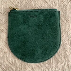 Baggu Green Suede Pouch